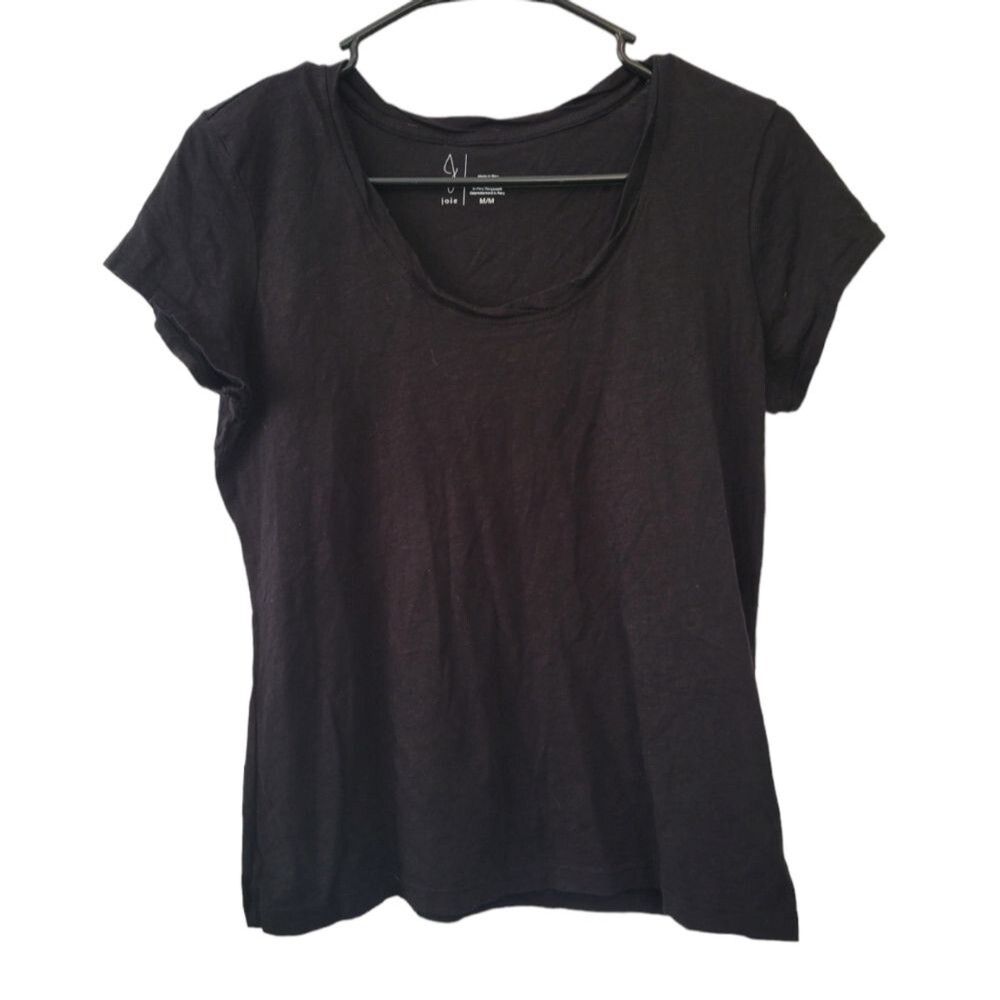 Joie Black 100% Supima Cotton T-Shirt Size Medium